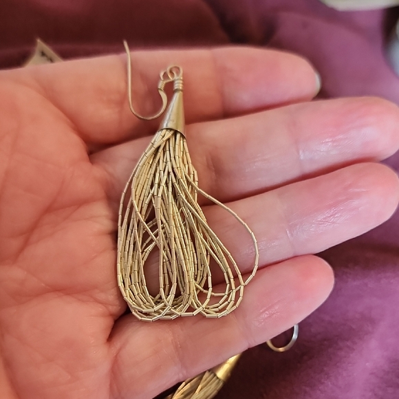 Elegant Sterling Silver Dangle Earrings - Picture 5 of 7